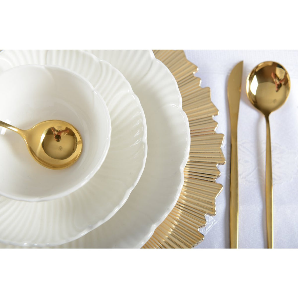 Gouden dessert lepels - veel 6