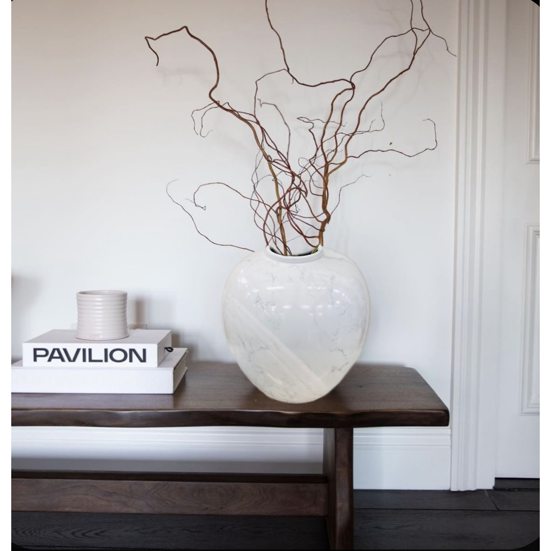 Een gemberpot van Amerikaans porselein, halverwege de 20e eeuw, Big H*28W*25