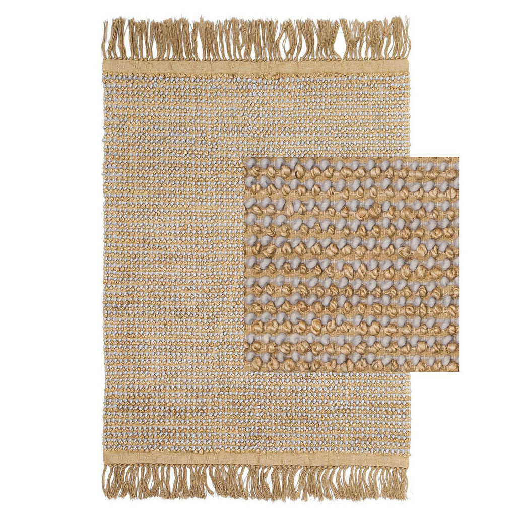 BUBBLES vloerkleed van jute en wol
