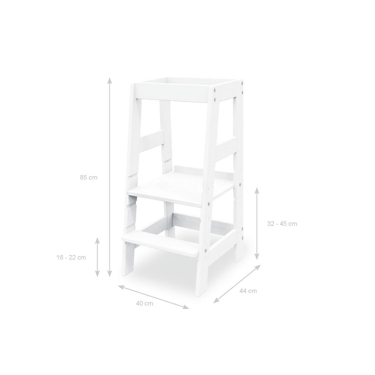 Leer Tower "Fino", wit gelakt