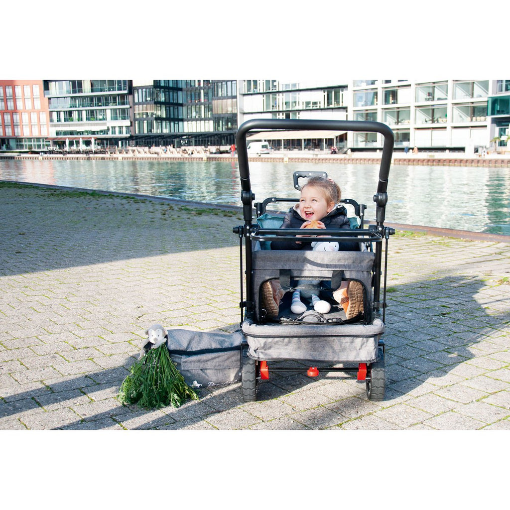 Vouwen Handcart "AddPlus" met rem, gemengde grijze tonen