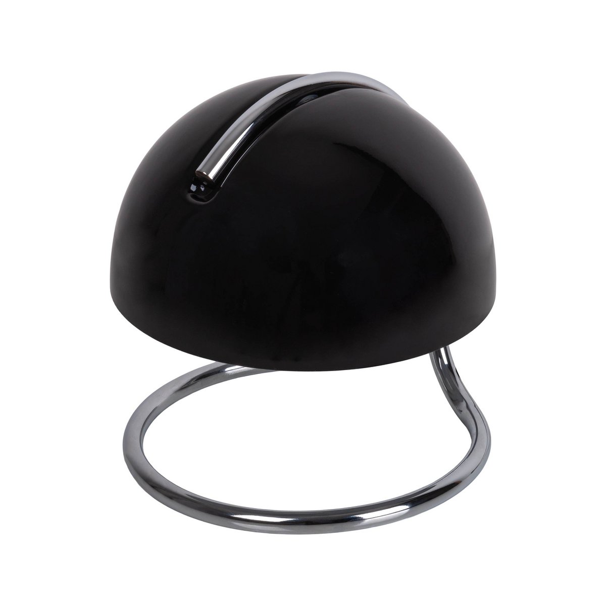 Liv · Houten tafellamp met linnen kap — chroom