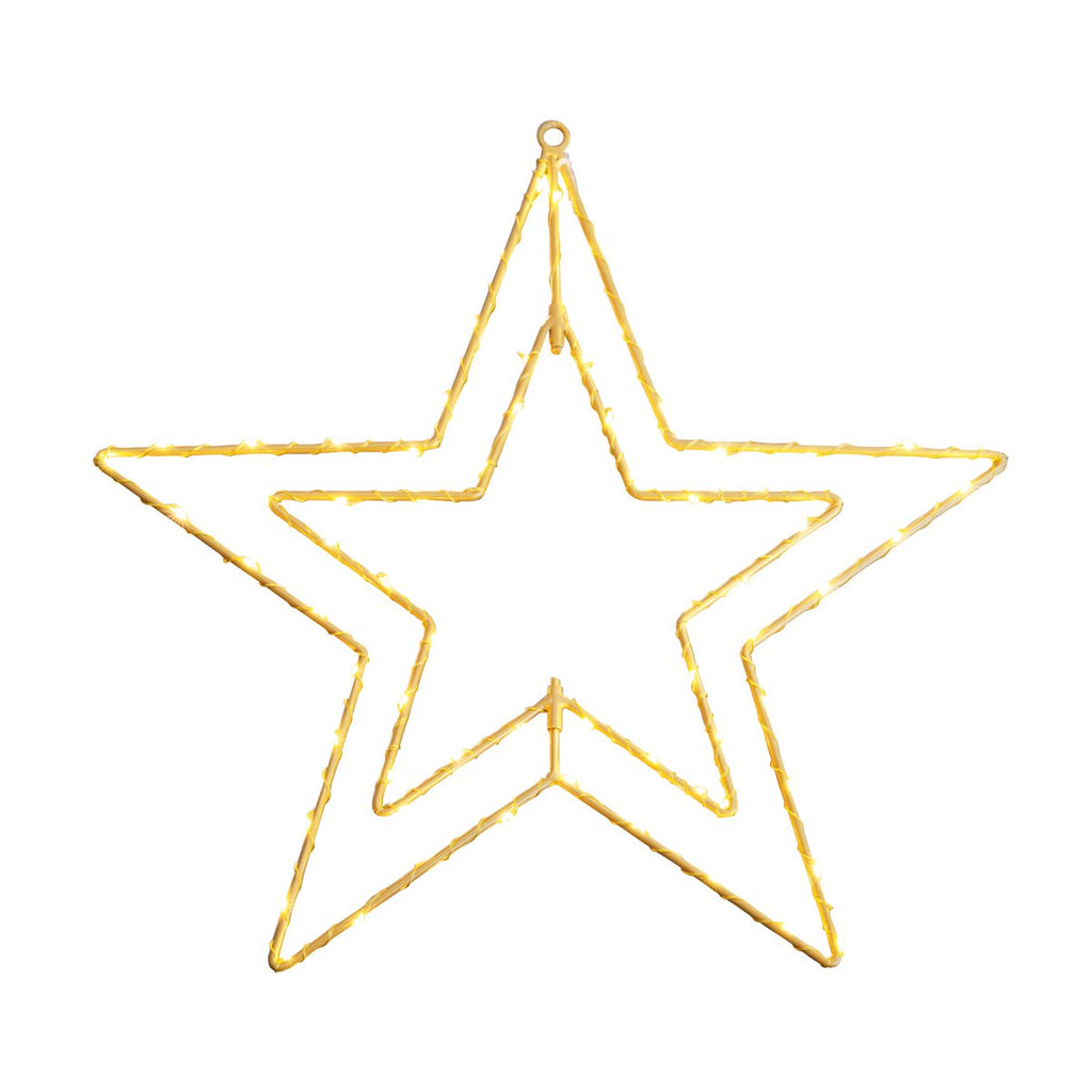 LED Outdoor Christmas Lamp "Stern" Ø 40 cm kerstdecoraties gemaakt van metaal in goud met stevig geïnstalleerde LED's