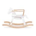Rocking Horse "Pinolino" met ring, wit/natuurlijk