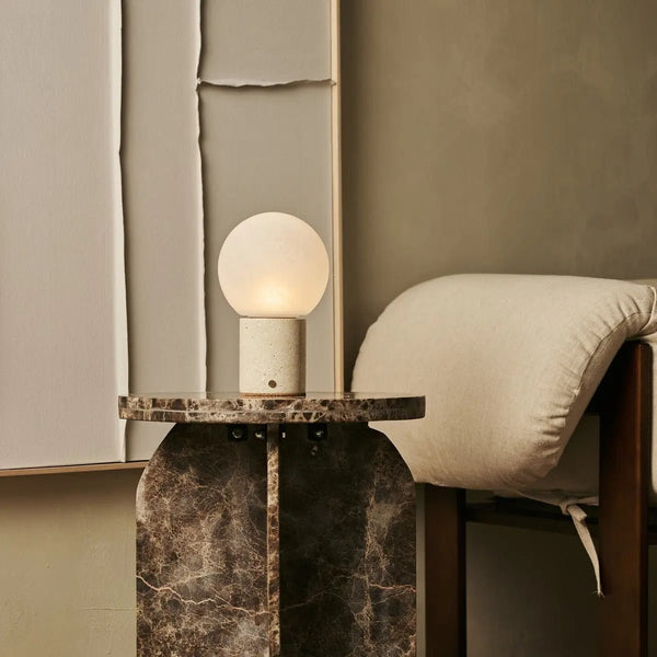 Metsu Beige / Travertino Classico - Classic Travertine Oplaadbare tafellamp met 3 lichte kleuren en dimfunctie