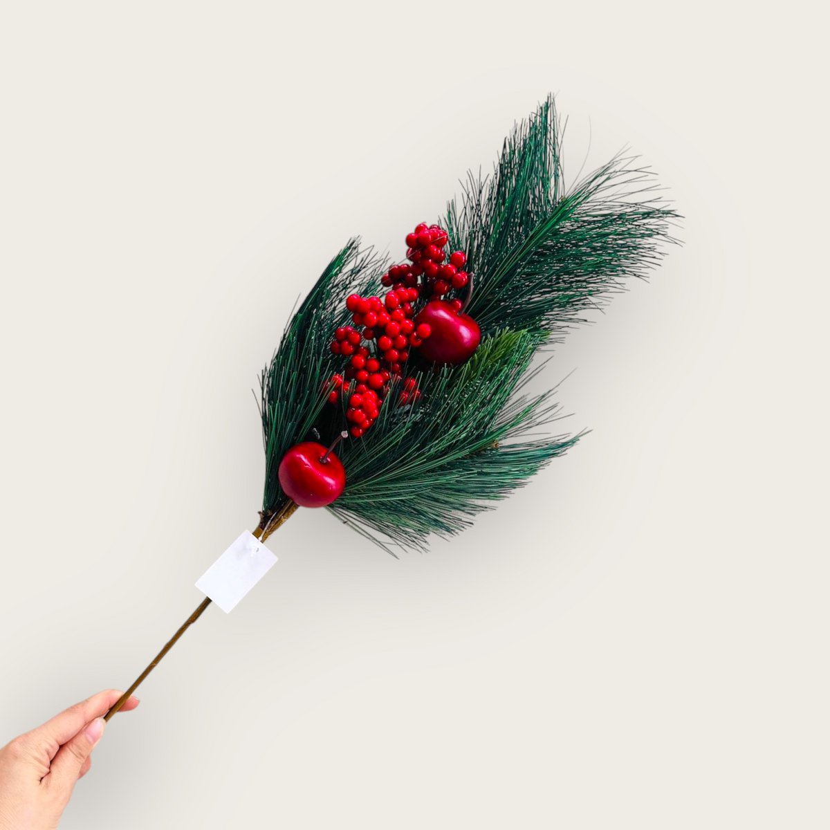 Appel kerstbloemcombinatie  | Zijden kunstbloem | Lengte 61cm  1pcs