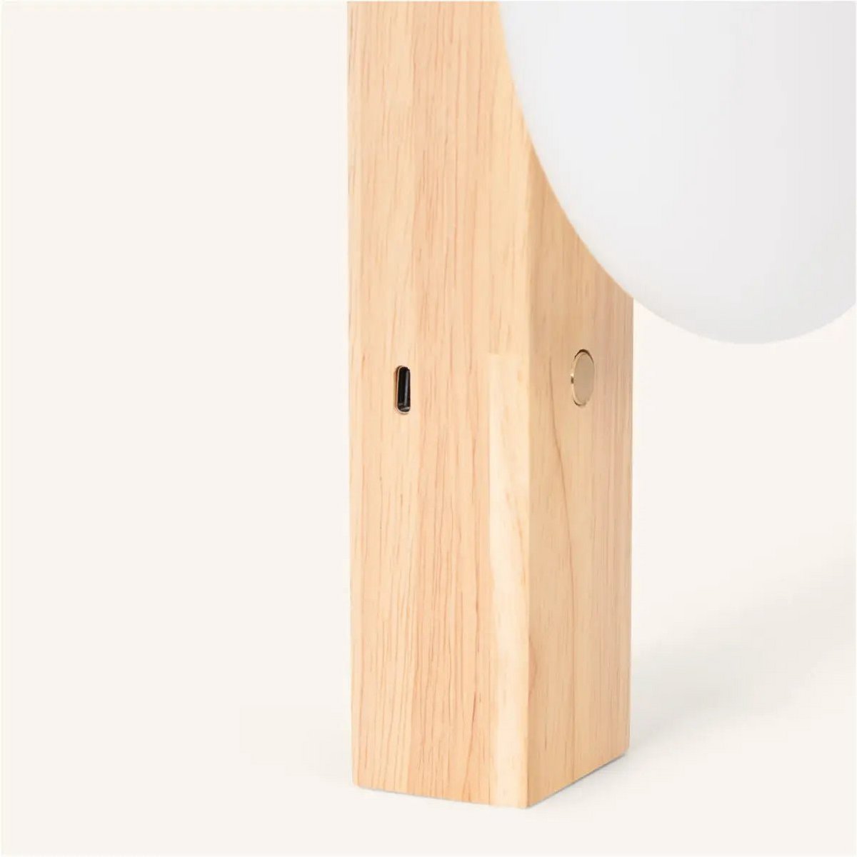 Matthew lichtbruin stijlvol houten draadloze wandlamp - oplaadbaar en dimpelbaar