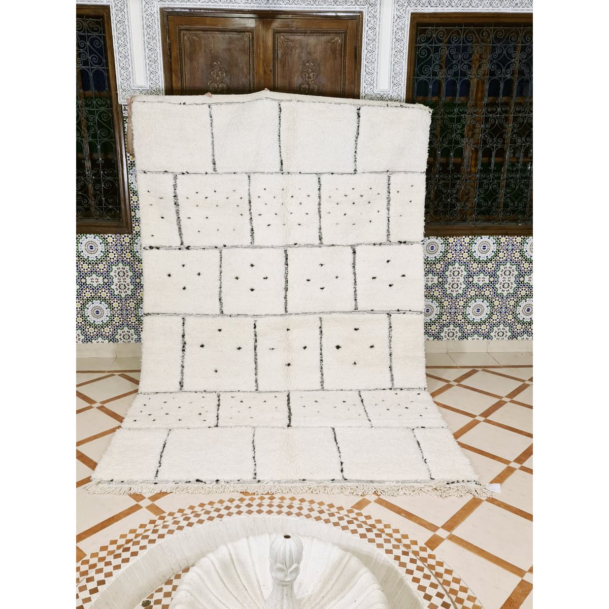 Authentiek Berber vloerkleed van Khouribga-wol 200 x 300 cm