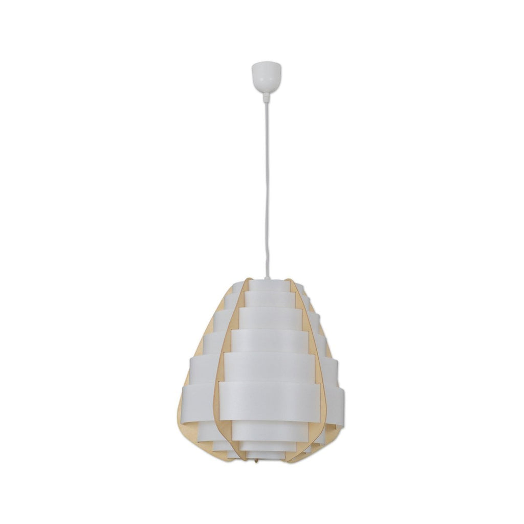 Hanglamp "Malmö", hanglamp gemaakt van plastic in beige, E27 -aansluiting, voor eetkamer, woonkamer, gang of kantoor, met een Ø37 cm
