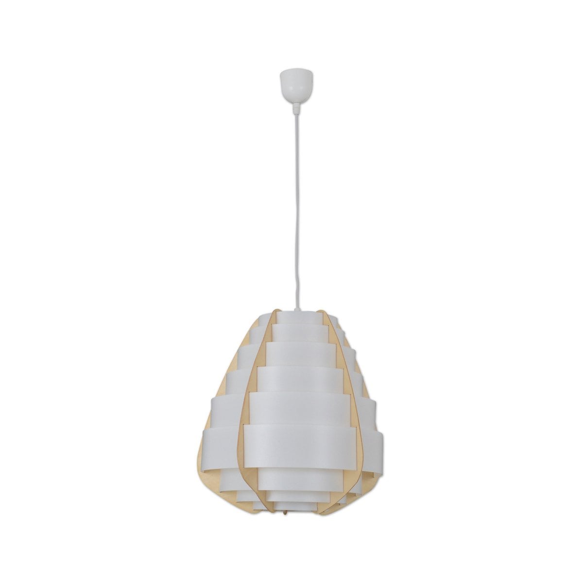 Hanglamp "Malmö", hanglamp gemaakt van plastic in beige, E27 -aansluiting, voor eetkamer, woonkamer, gang of kantoor, met een Ø37 cm