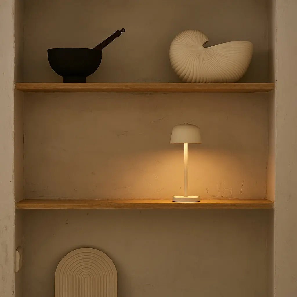 Anton vanille oplaadbare tafellamp | Stijlvolle en draadloze verlichting