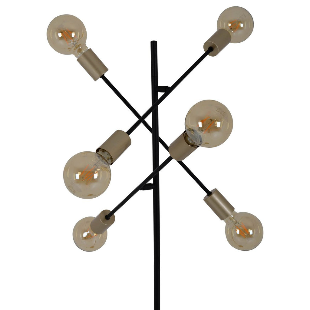 Liv · Houten vloerlamp — zwart