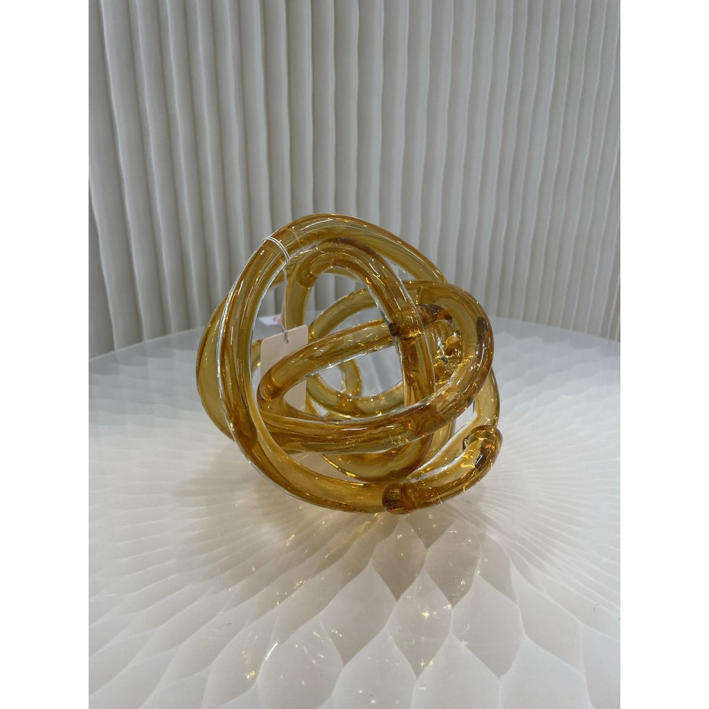 Gele glasknoop (L-maat)