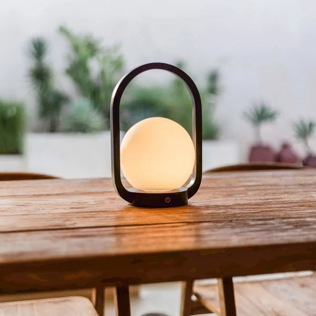 Skye Donkerbruine Houten Snoerloze Lamp | Oplaadbaar en dimbaar ontwerp