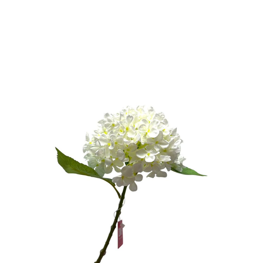 Artificial flowers Hydrangea Macrophylla White | Zijden kunstbloem | Lengte 50 1pcs