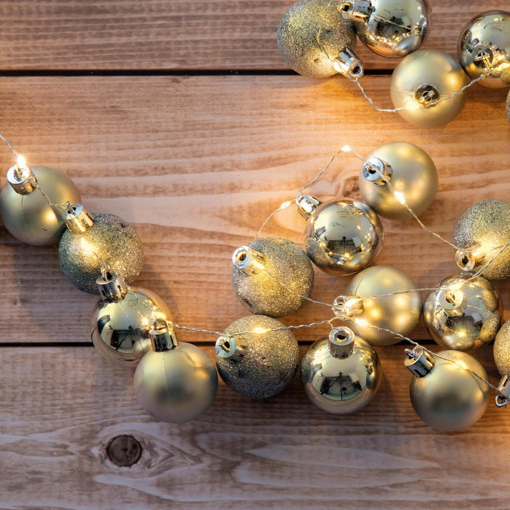 LED Outdoor Christmas Light Chain L: 250 cm goud