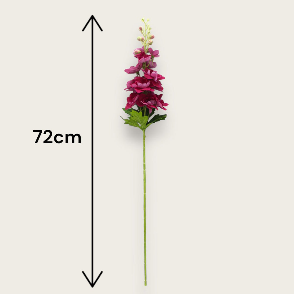 Ridderspoor | Zijden kunstbloem | Lengte 72cm  1pcs