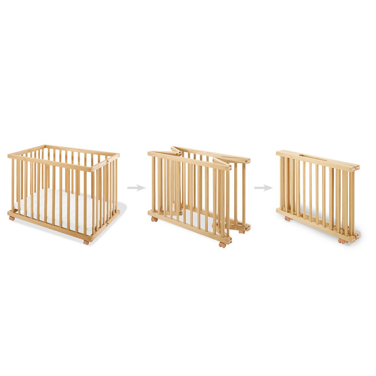 Playpen "Levin" klein, opvouwbaar, onbehandeld