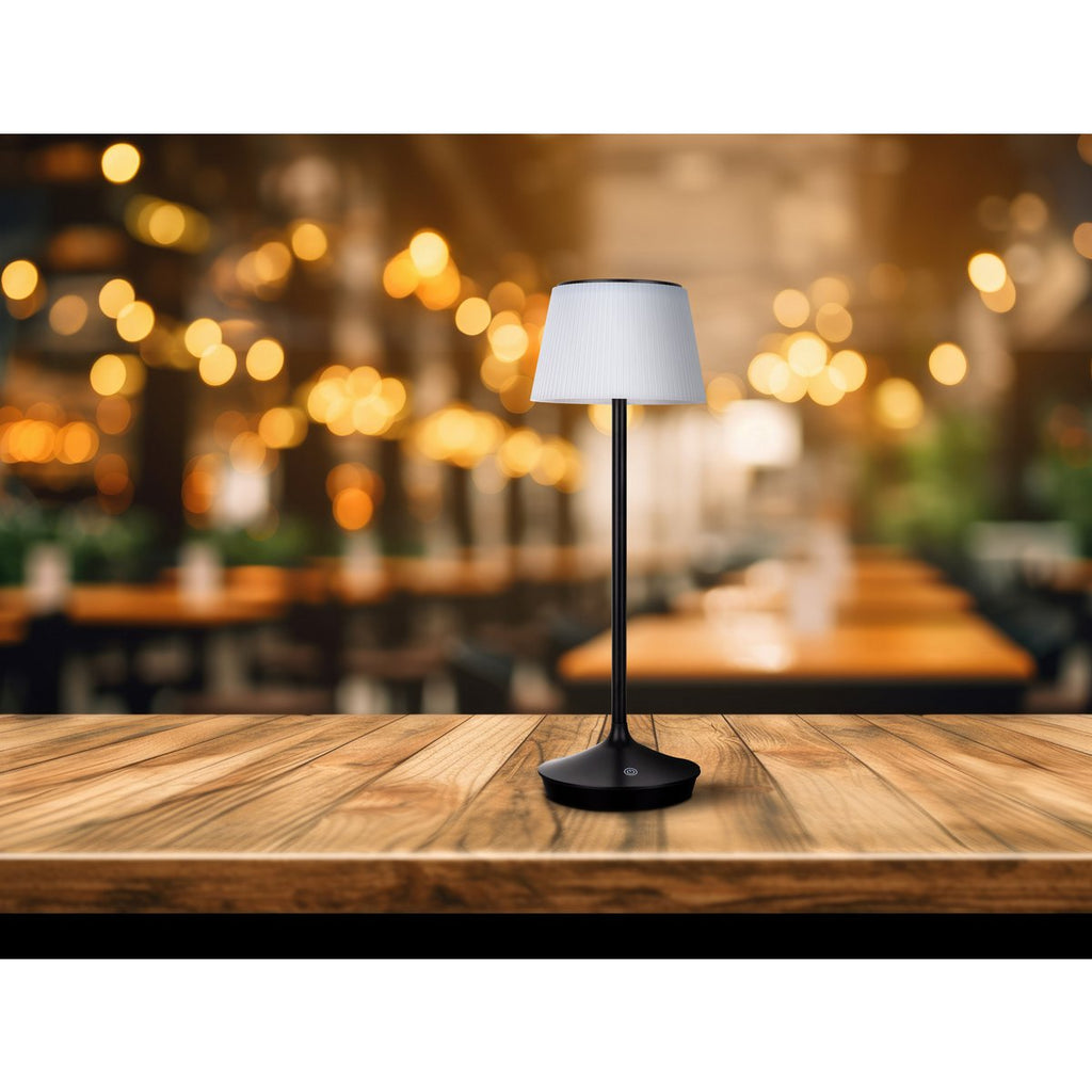 LED -licht "Emmi" voor buiten en binnen, tafellamp gemaakt van metaal en plastic, met stevig gebouwd -in LED's, LED -tafellamp voor balkon, terras, tuin, woonkamer, wintertuin, ca.