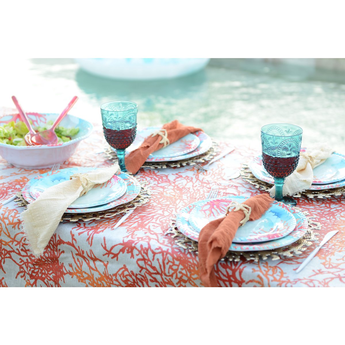 Corail melamine dessertplaat 23x23x2cm