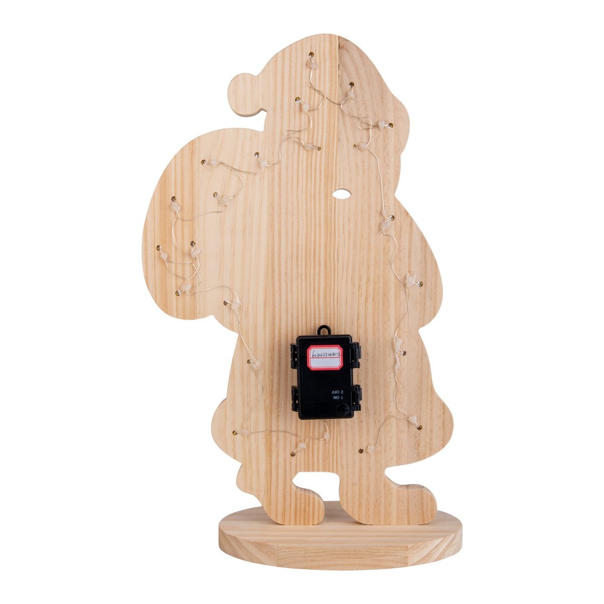 LED WOOD Decolum "Santa" Large, kerstdecoraties gemaakt van hout in de natuur, met stevig ingebouwde LED's, voor de buitenruimte - klassiek - decoratie - hout - Natuur - geen informatie - kerstdecoratie buiten