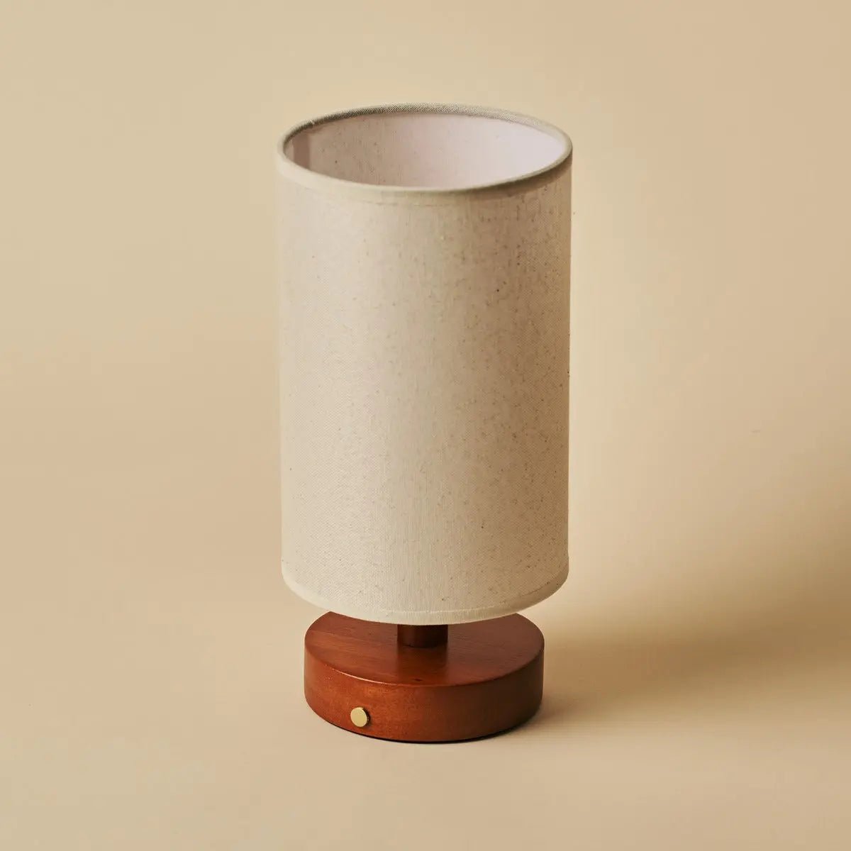 Ben Kastanjebruine houten tafellamp – Oplaadbaar, dimbaar, USB-C-voeding