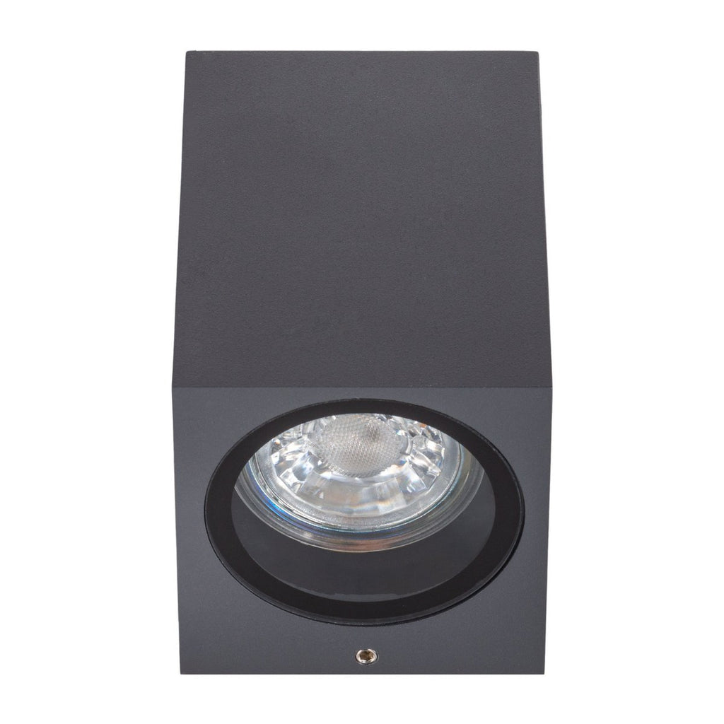 Buiten wandlamp "Cubus", gemaakt van metaal en glas in antraciet, GU10 Socket