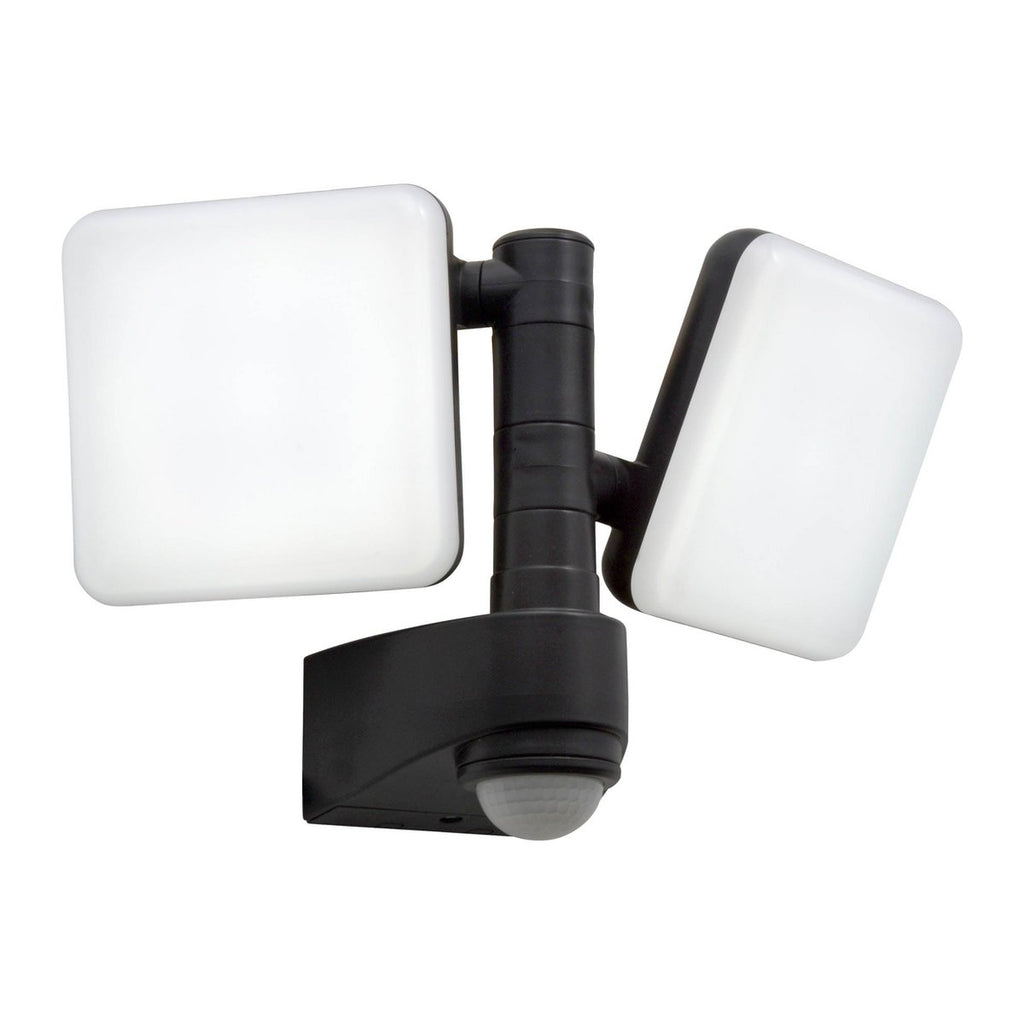LED externe wandlamp "Jaro" met 360 ° bewegingsdetector, gemaakt van plastic in antraciet, met geïntegreerde LED