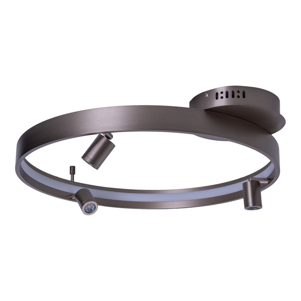 LED -plafondlamp "Tristan", moderne metalen plafondlamp en plastic in stalen blanco, de LED's zijn stevig geïnstalleerd. Met ongeveer 58 cm Øthie ideale verlichting voor woonkamer, eetkamer of keuken.