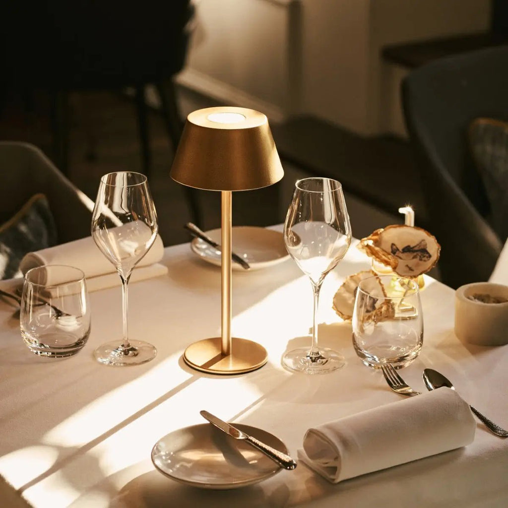 Milou Gold - tafellamp zonder kabel L Modern, Design & 3 Light Modi