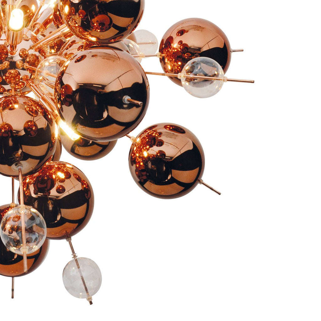 Hanger lamp "explosie" van metaal en glas, G9 -versies, hangende lamp voor eetkamer, woonkamer, gang of kantoor, Øca. 65 cm