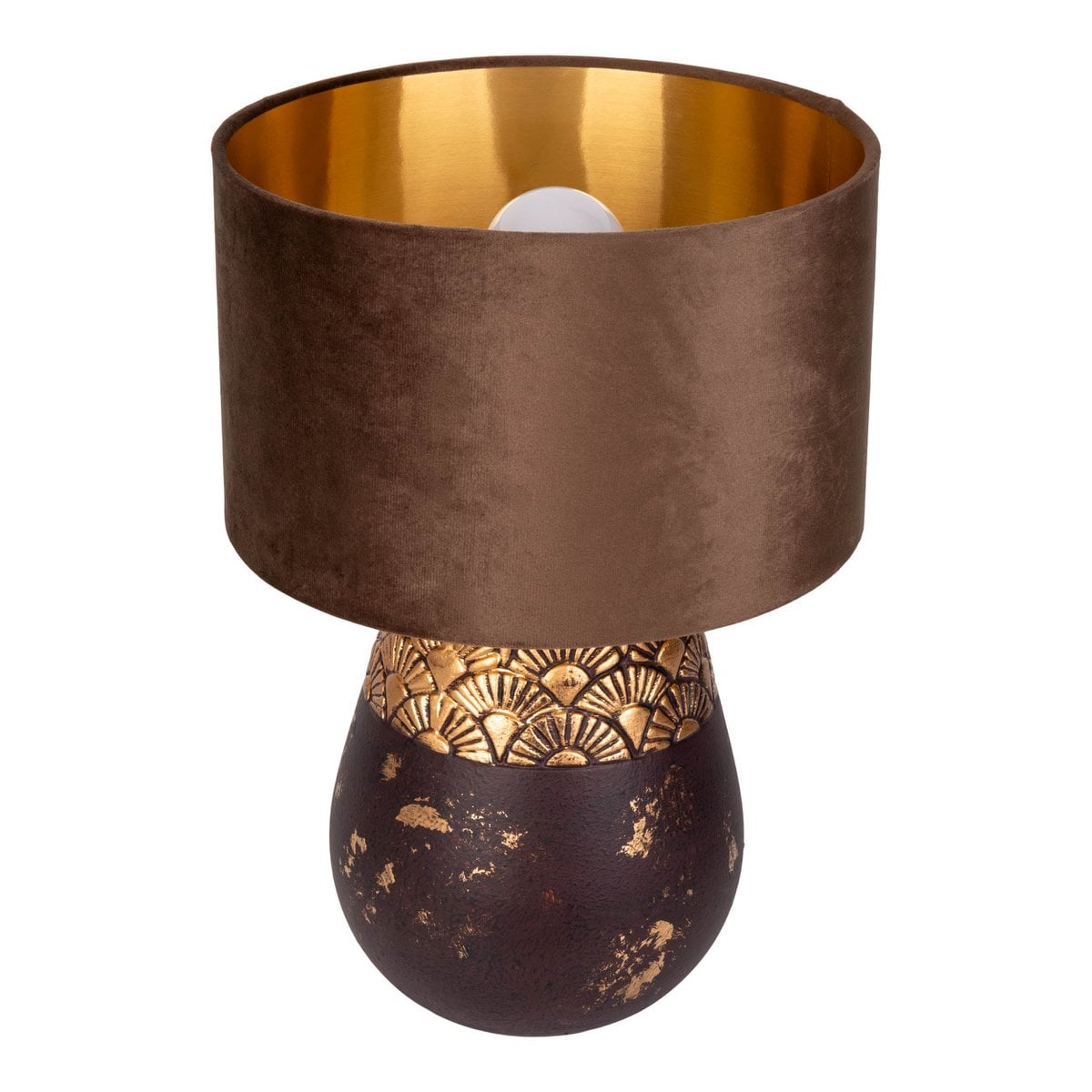 Liv · Oplaadbare houten tafellamp met leren band — grijs