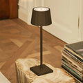 Wouter Mocha Brown oplaadbare tafellamp-Draadloos opladen, dimable, 120 uur batterijduur