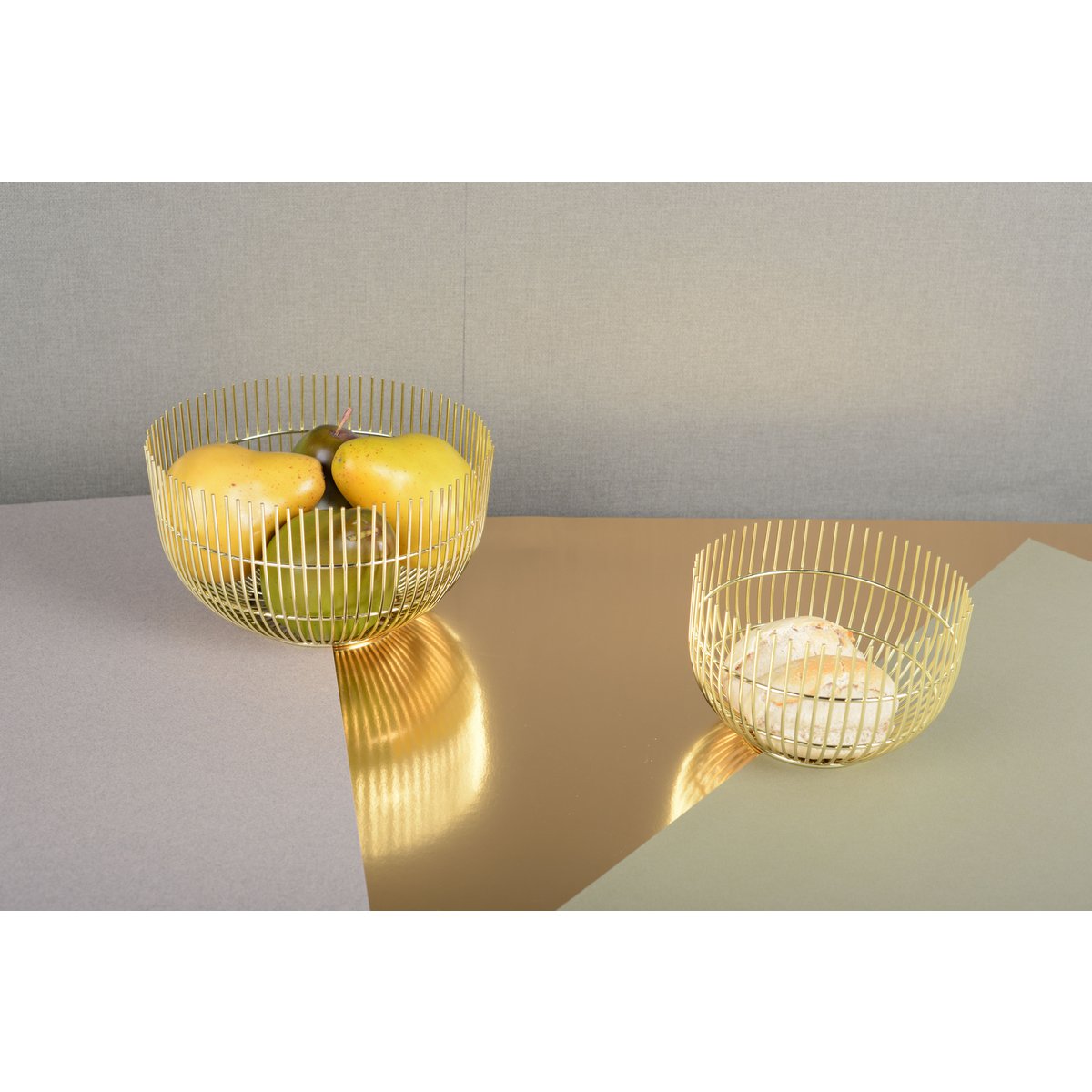 Gouden broodmand groot model 20x20x12cm