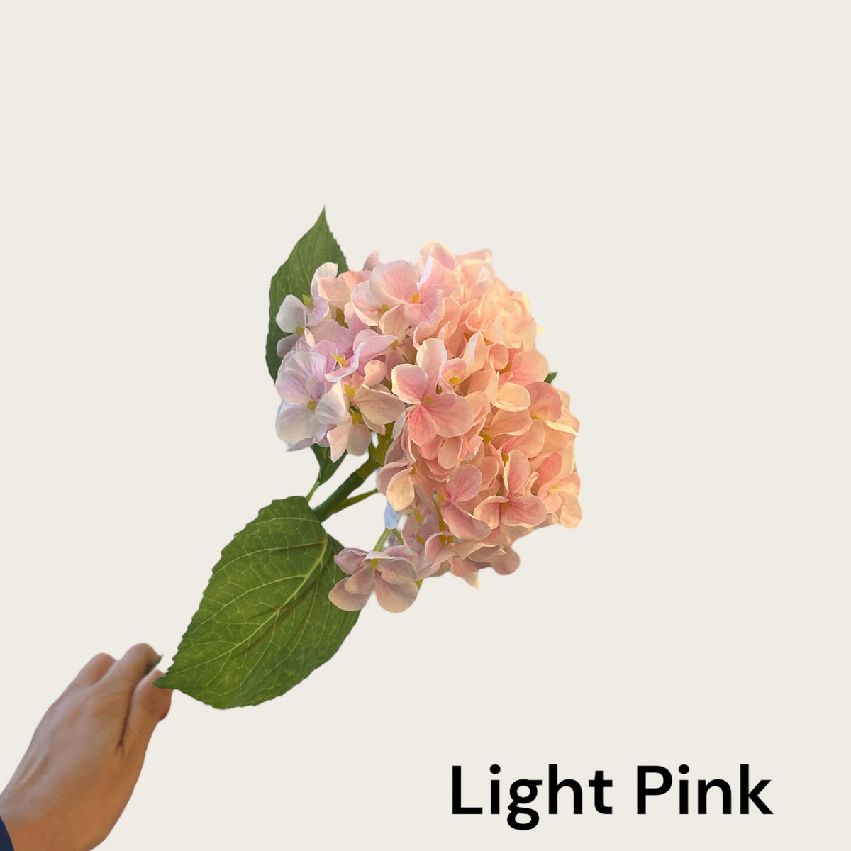 Kortstengelige frisse hortensia | Zijden kunstbloem | Lengte 47cm  1pcs