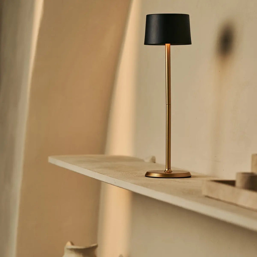 David Black & Gold oplaadbare tafellamp 2 op 1 met verstelbare hoogte - dimbaar en draadloos met 120 uur batterij
