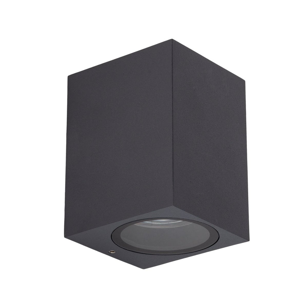 Buiten wandlamp "Cubus", gemaakt van metaal en glas in antraciet, GU10 Socket