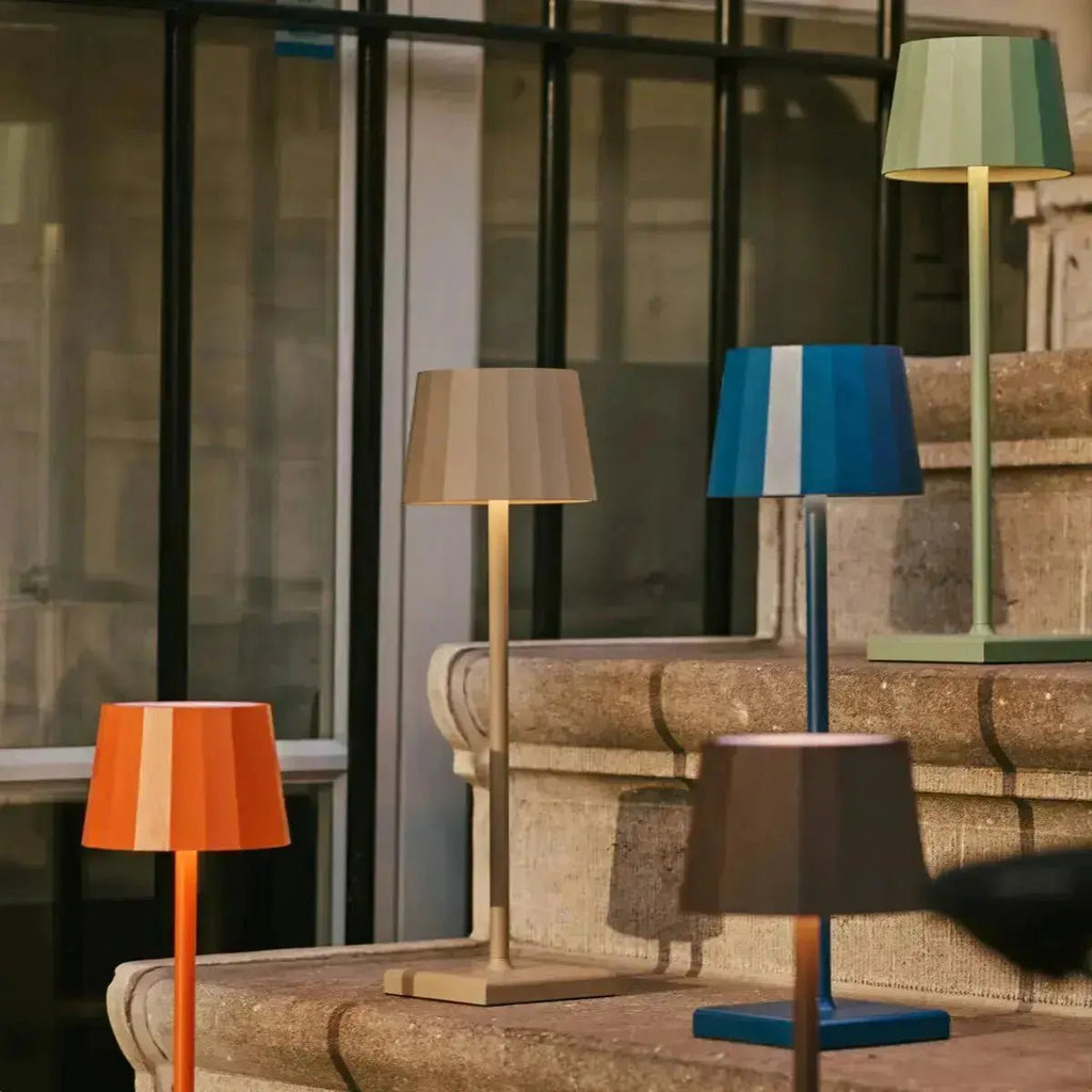 Wouter salie groen oplaadbare tafellamp-draadloos opladen, dimable, 120 uur batterijduur