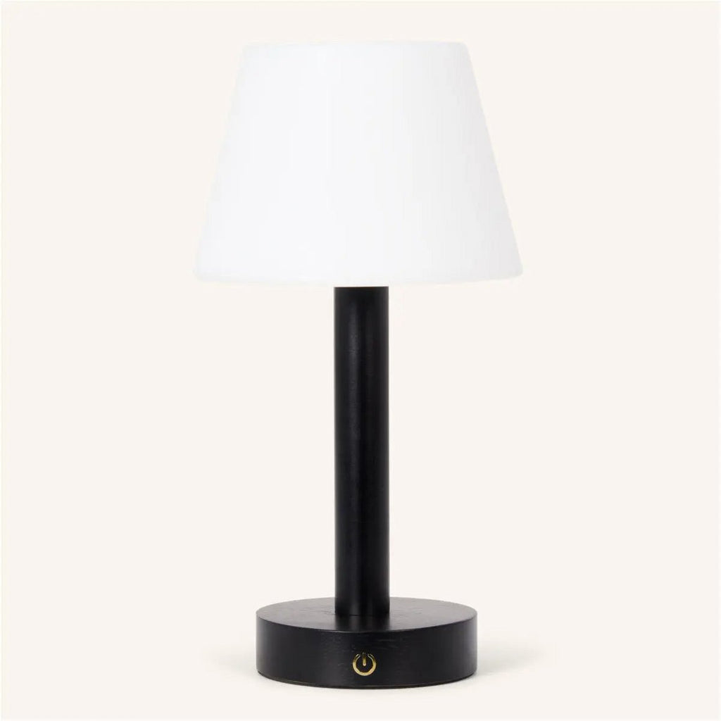 Zoë Zwarte Houten Oplaadbare Tafellamp | Dimbaar en draagbaar | Batterijduur van 80 uur