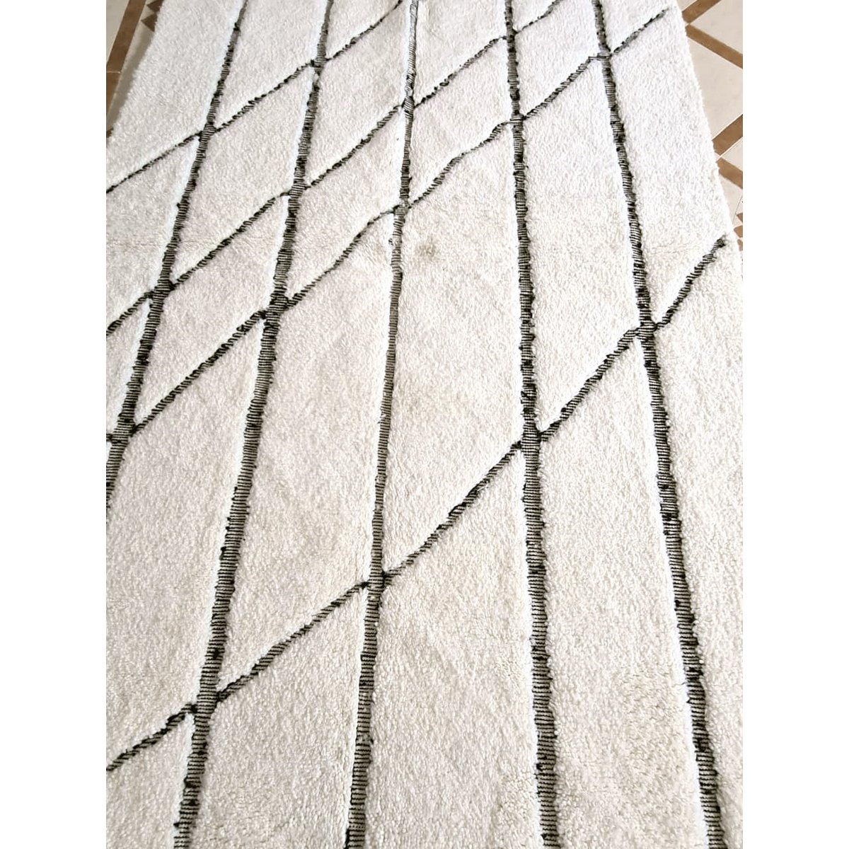 Berber vloerkleed Beni Ouarain zuivere wol 160 x 255 cm