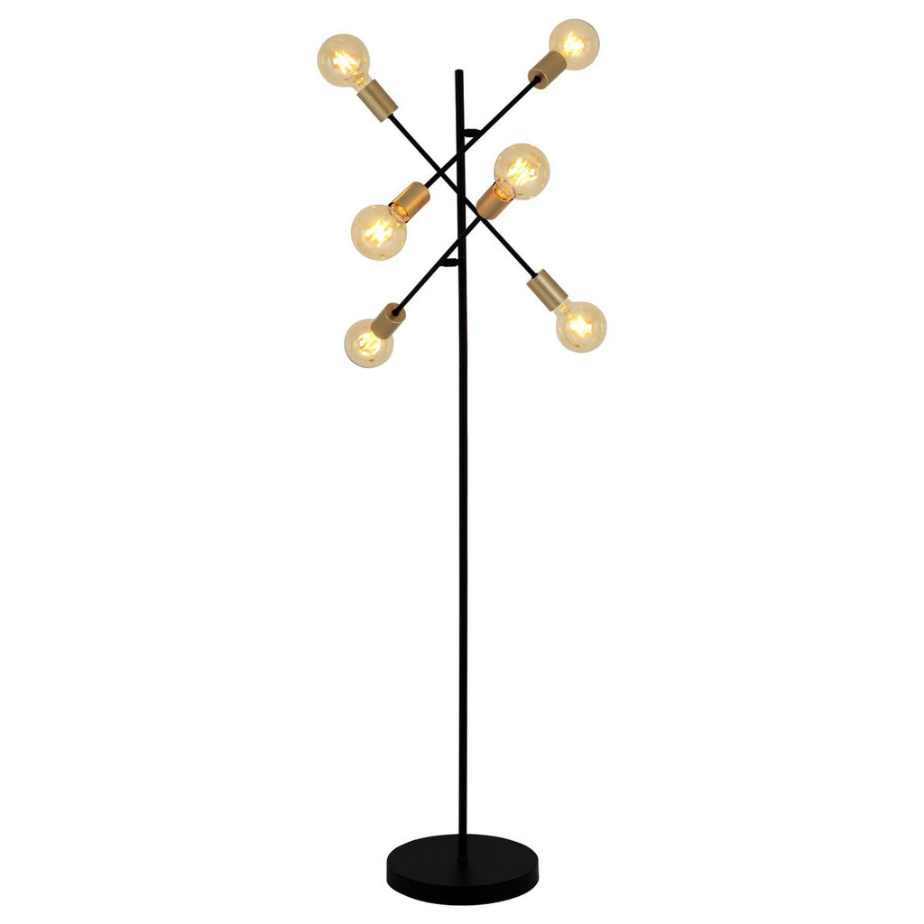 Liv · Houten vloerlamp — zwart