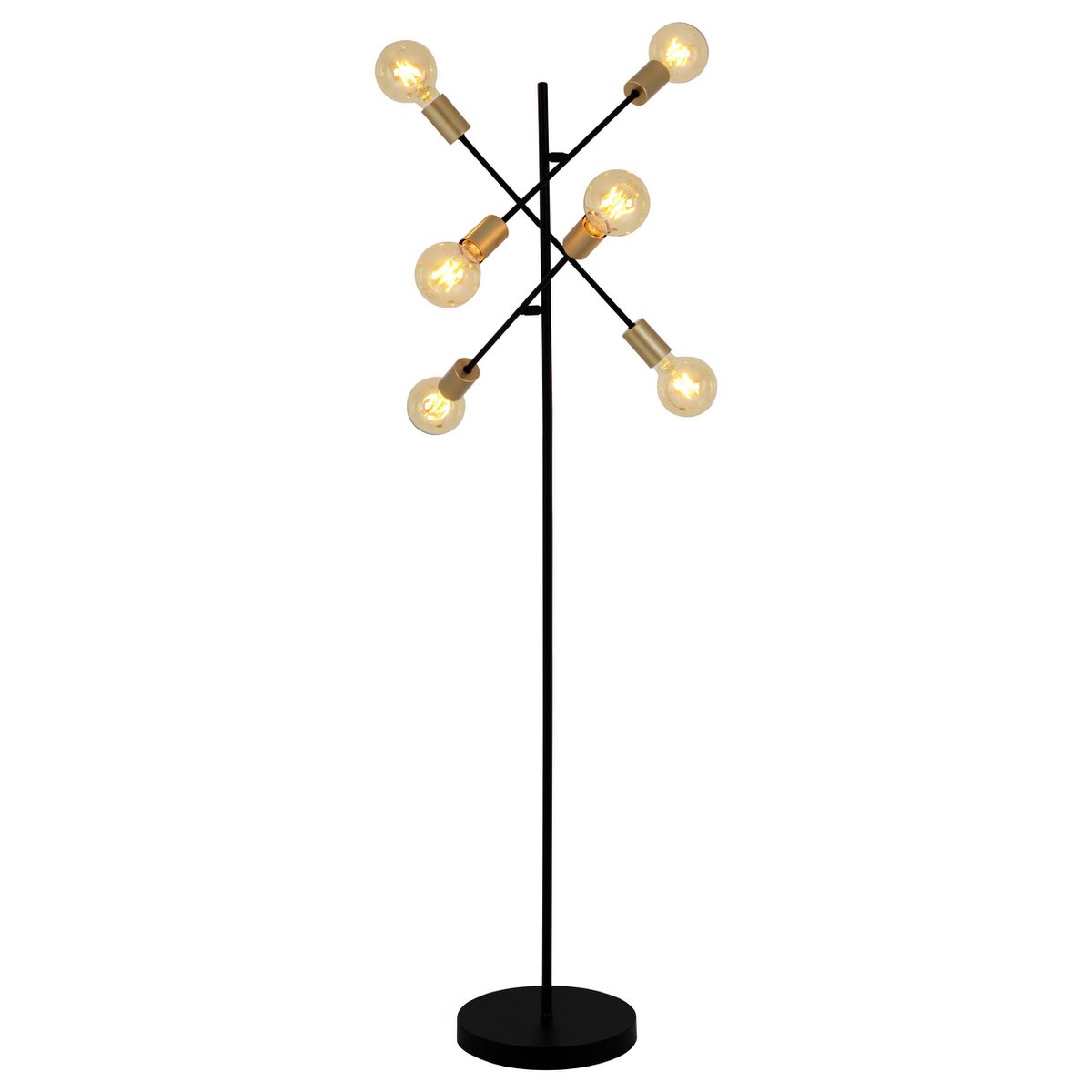 Liv · Houten vloerlamp — zwart