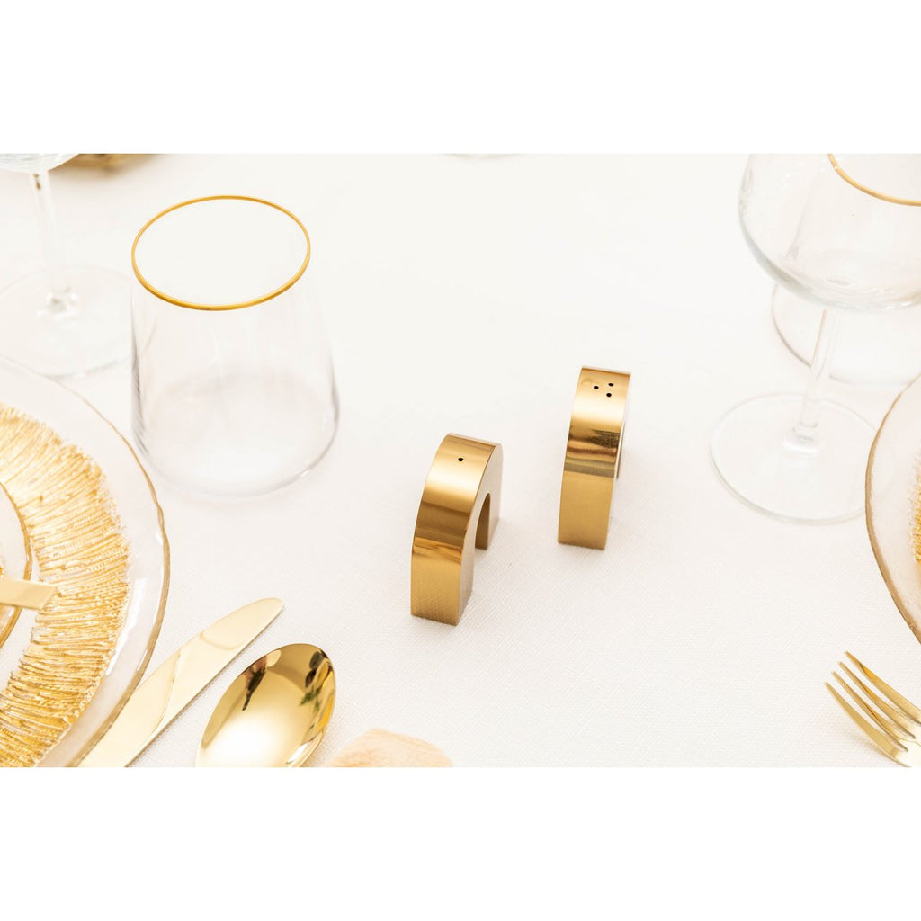 Mat vergulde waterglazen - veel van 6