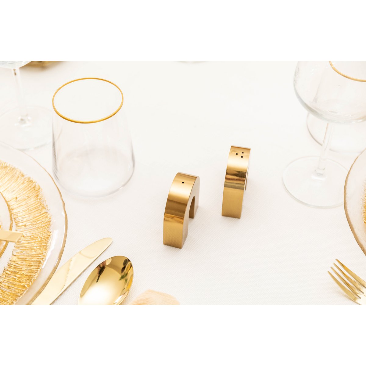 Mat vergulde waterglazen - veel van 6