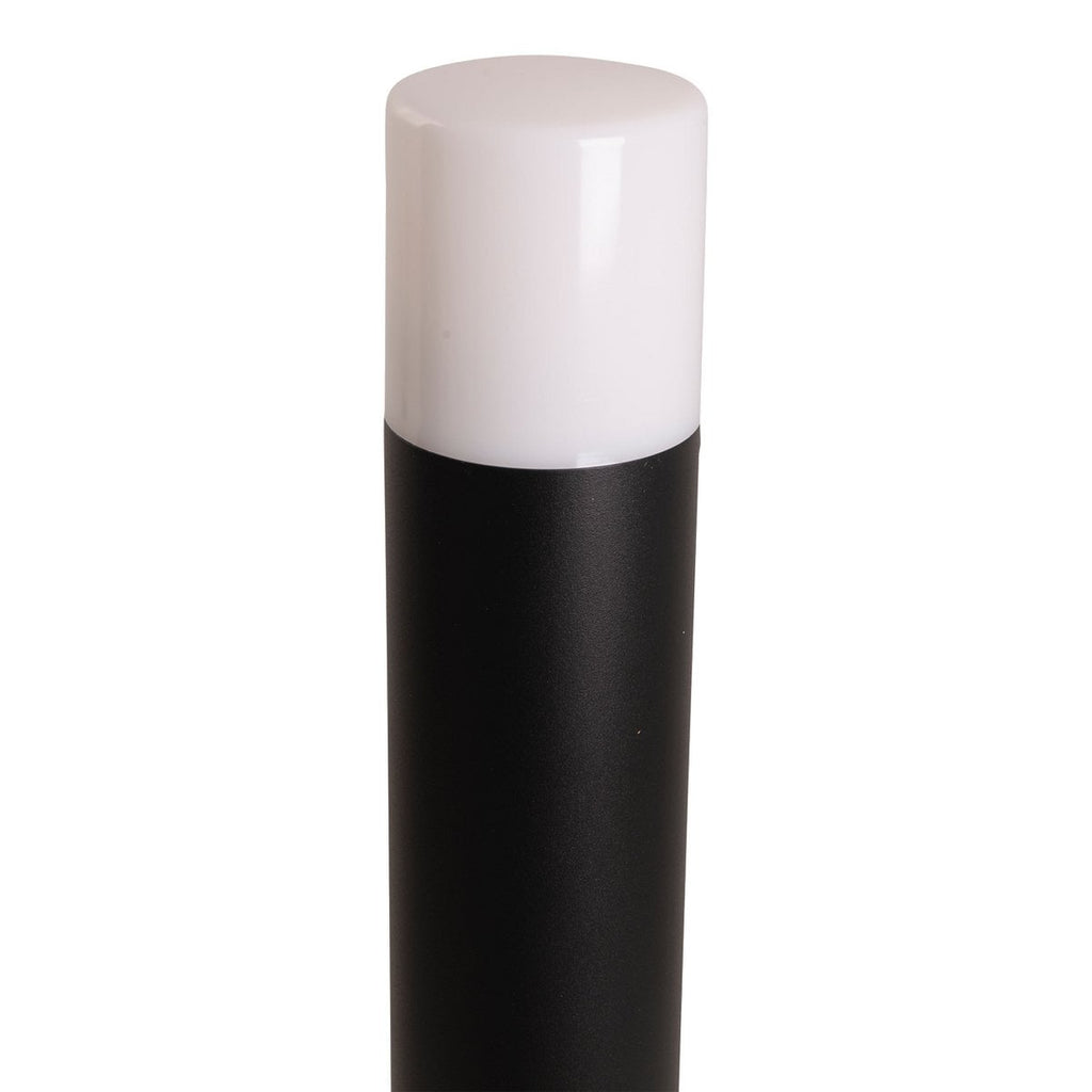 Buitenbasisbasis "Torcia" 80 cm hoog, gemaakt van metaal en plastic in zwart, E27