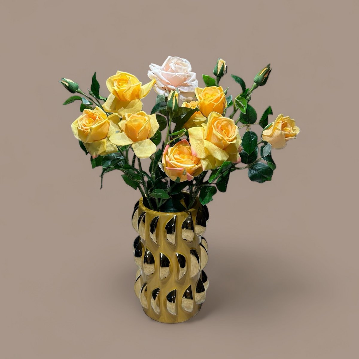 Tafelblad gele vaas(cv11654-10geel)