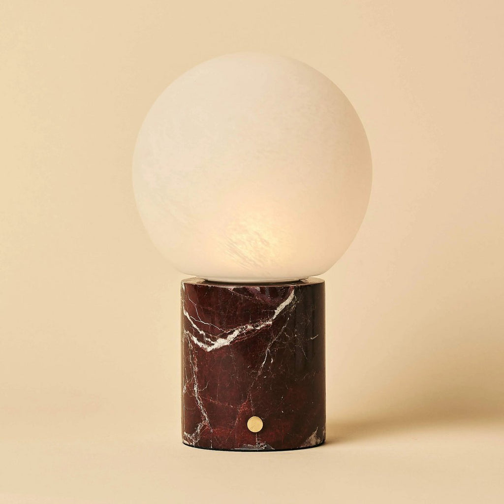 Metsu Rood / Rosso Levanto – Klassieke marmeren oplaadbare tafellamp met 3 lichtkleuren en dimfunctie