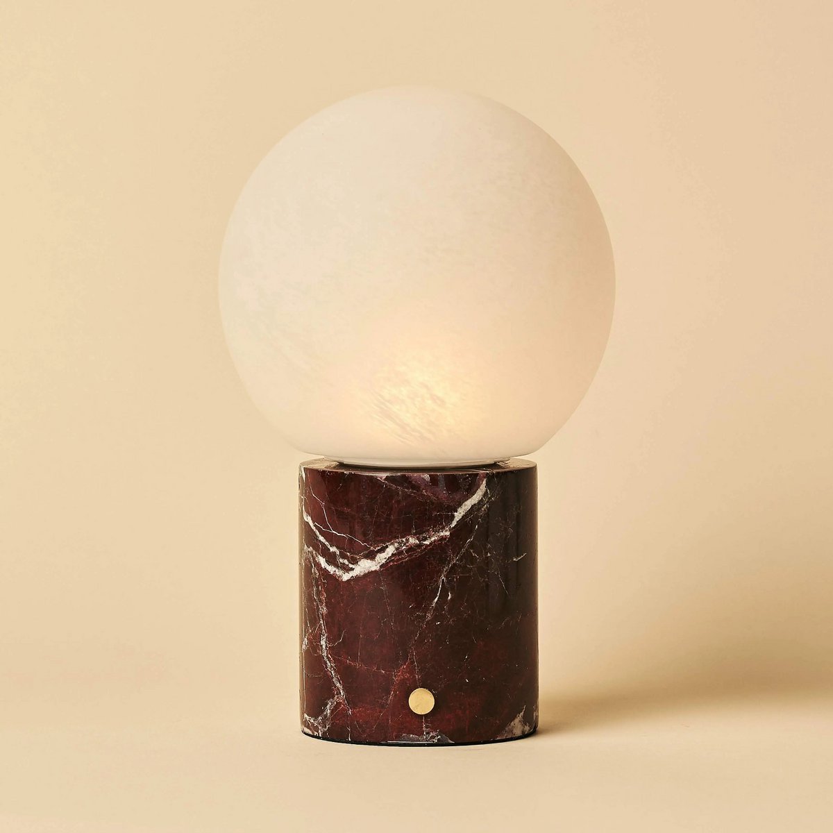 Metsu Rood / Rosso Levanto – Klassieke marmeren oplaadbare tafellamp met 3 lichtkleuren en dimfunctie