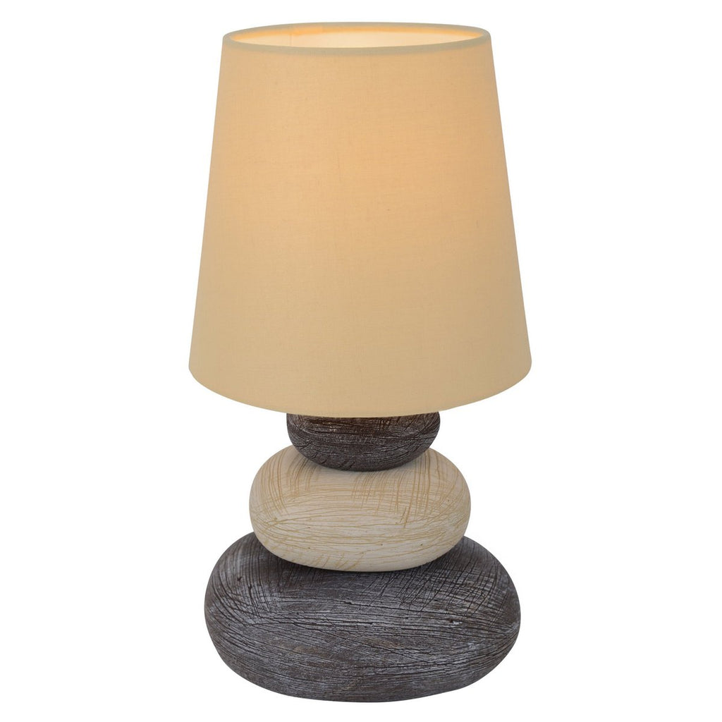 Liv · Houten tafellamp met linnen kap