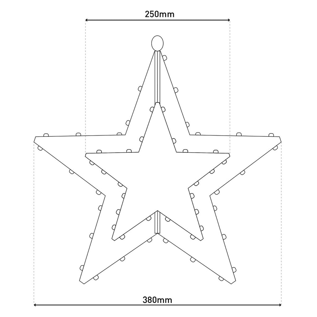 LED Outdoor Christmas Lamp "Stern" D: 40 cm